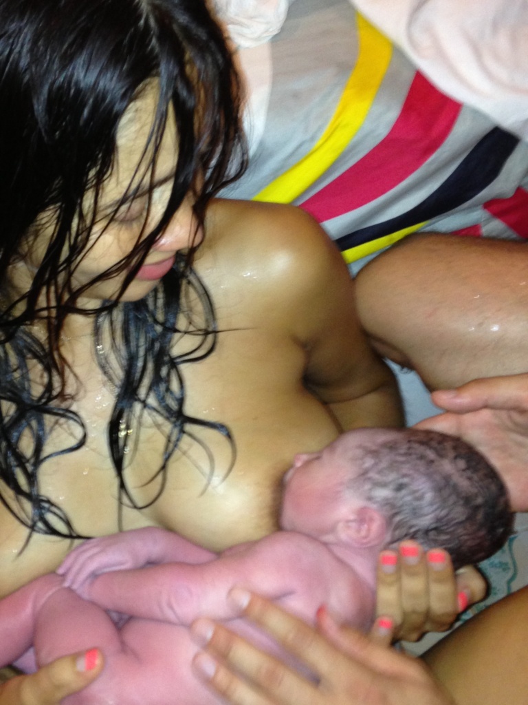 The infant and his first latching on